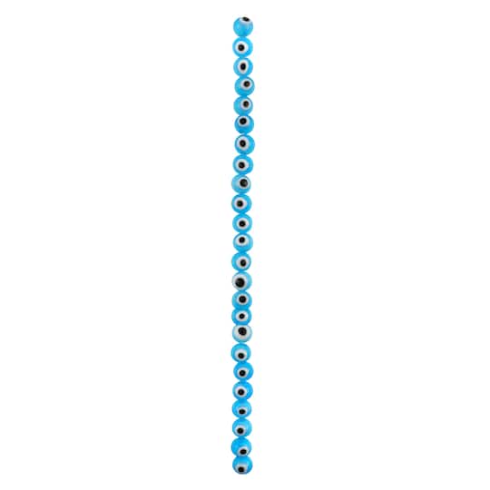 Lampwork Glass Round Evil Eye Beads